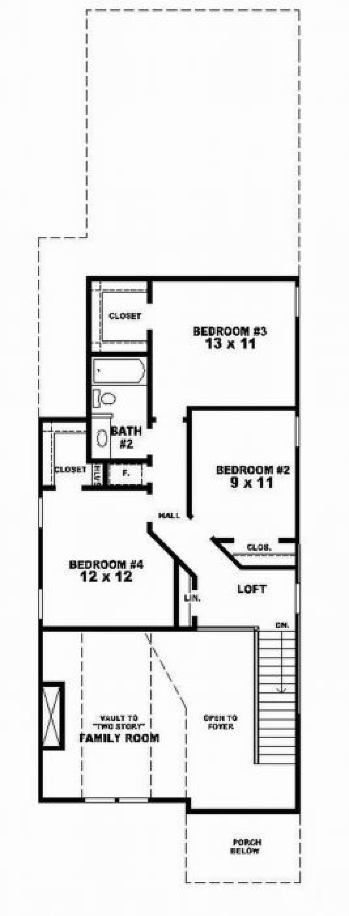 Second Floor for House Plan #053-00105
