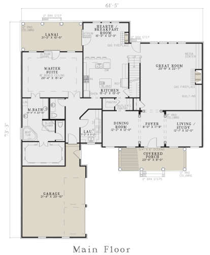 Main Floor for House Plan #110-01063