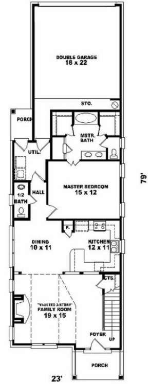 First Floor for House Plan #053-00107