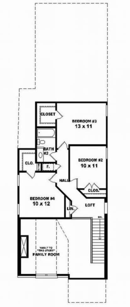 Second Floor for House Plan #053-00107
