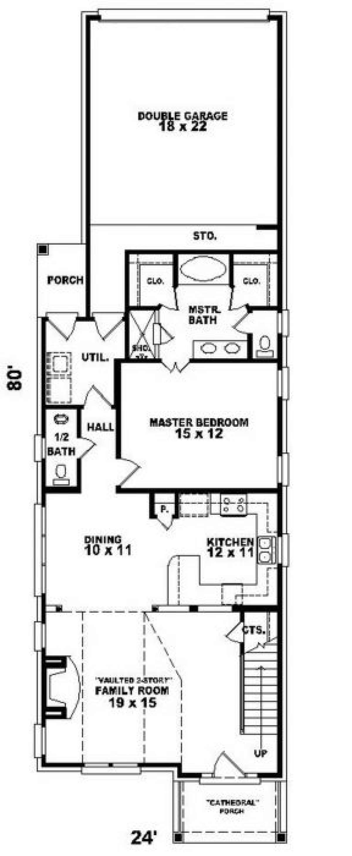 First Floor for House Plan #053-00108