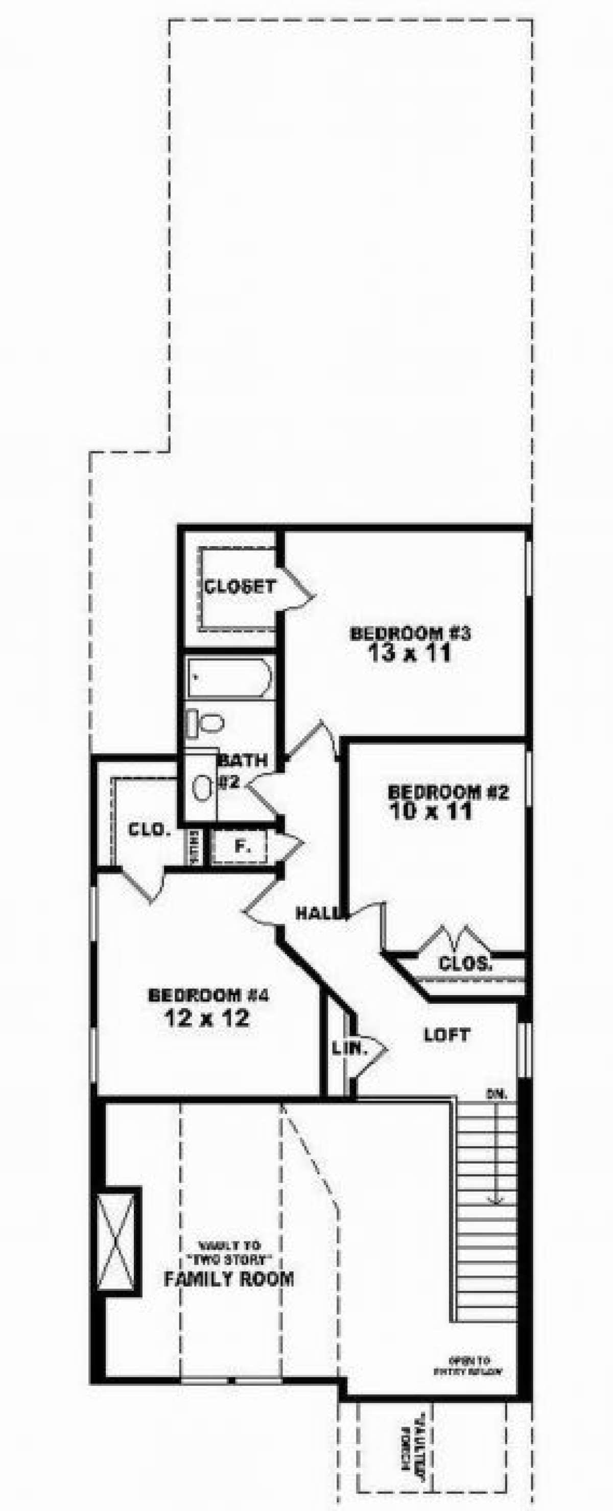Second Floor for House Plan #053-00108