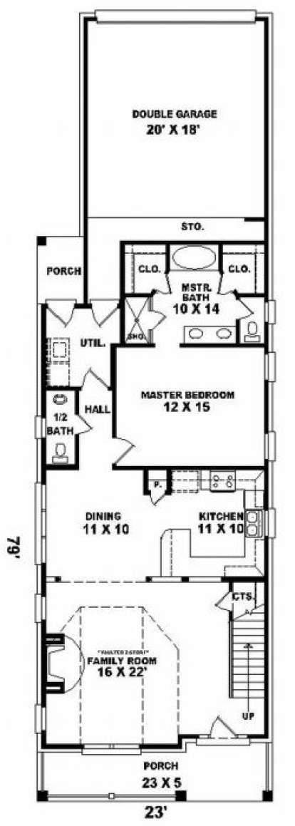 First Floor for House Plan #053-00109