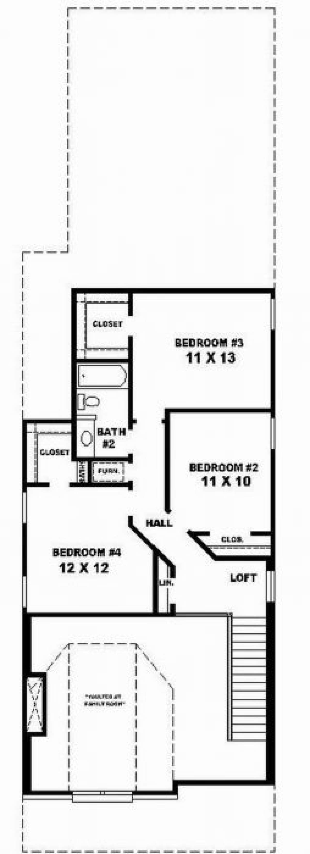 Second Floor for House Plan #053-00109
