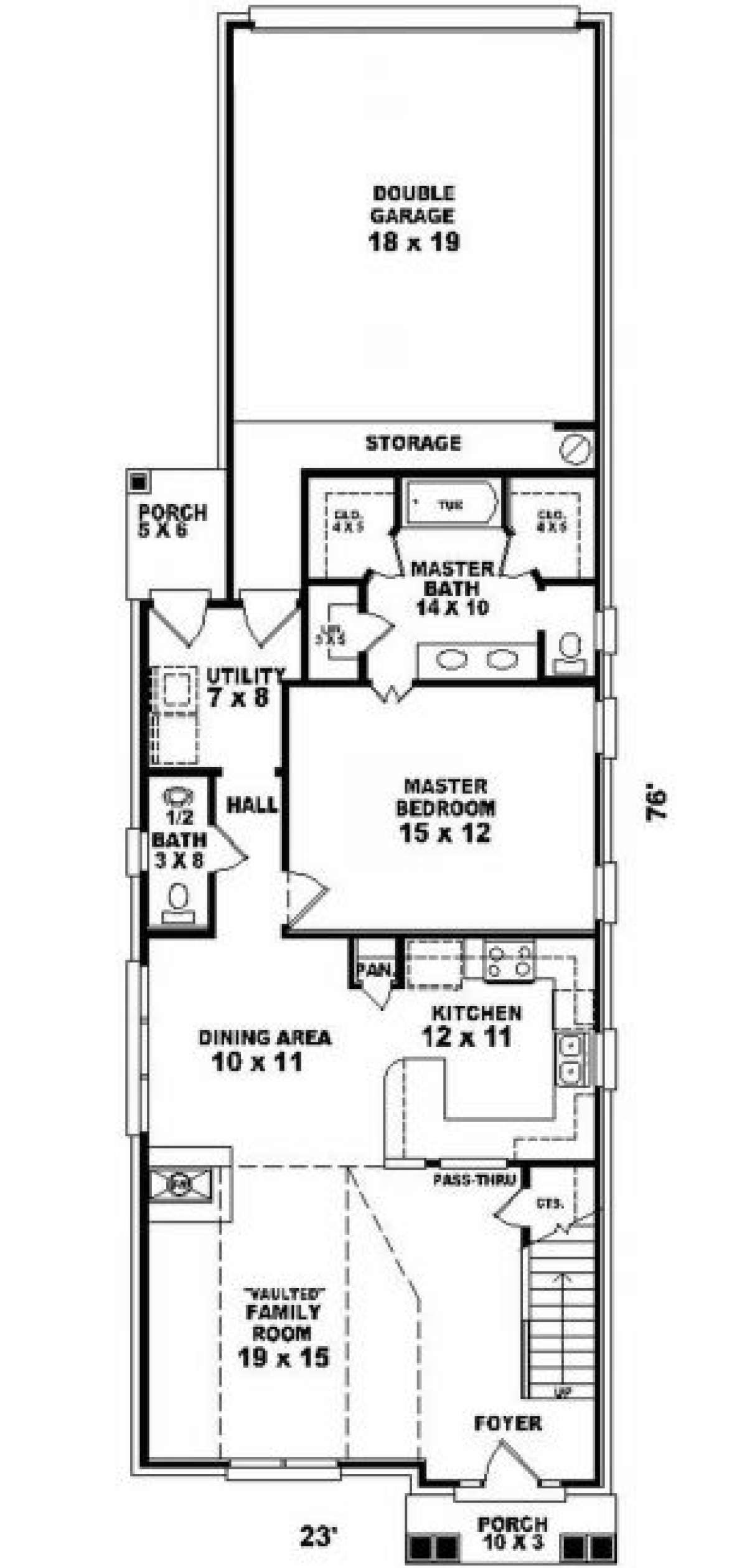 First Floor for House Plan #053-00110