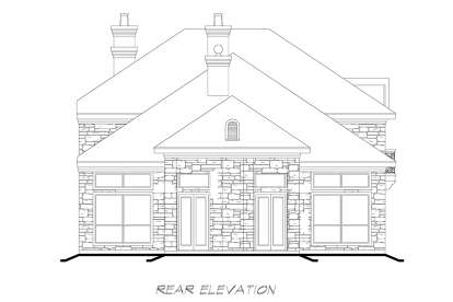 Luxury House Plan #5445-00343 Elevation Photo