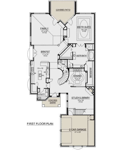 Main Floor for House Plan #5445-00343