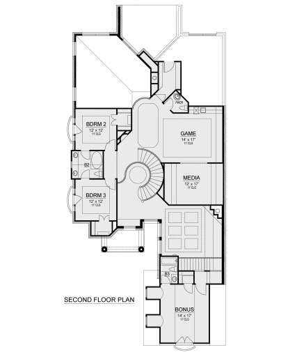 Second Floor for House Plan #5445-00343