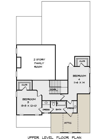 Second Floor for House Plan #6082-00145