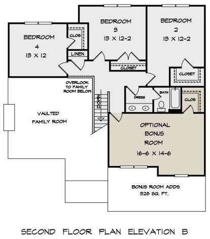 Second Floor for House Plan #6082-00147