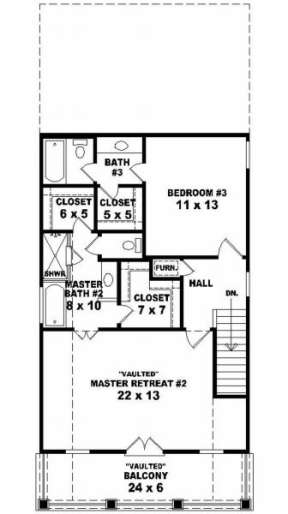 Second Floor for House Plan #053-00111