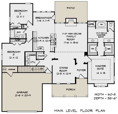 Main Floor for House Plan #6082-00148
