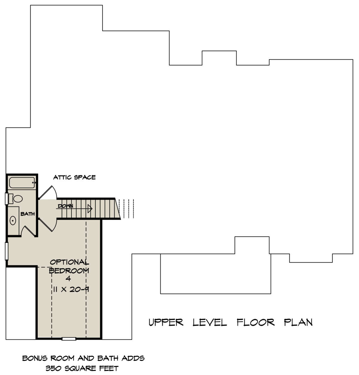 Bonus Room for House Plan #6082-00148