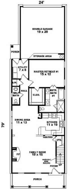 First Floor for House Plan #053-00112