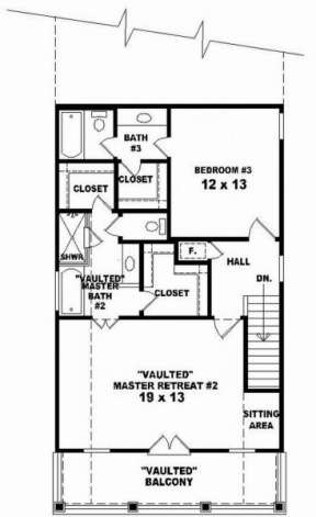 Second Floor for House Plan #053-00112