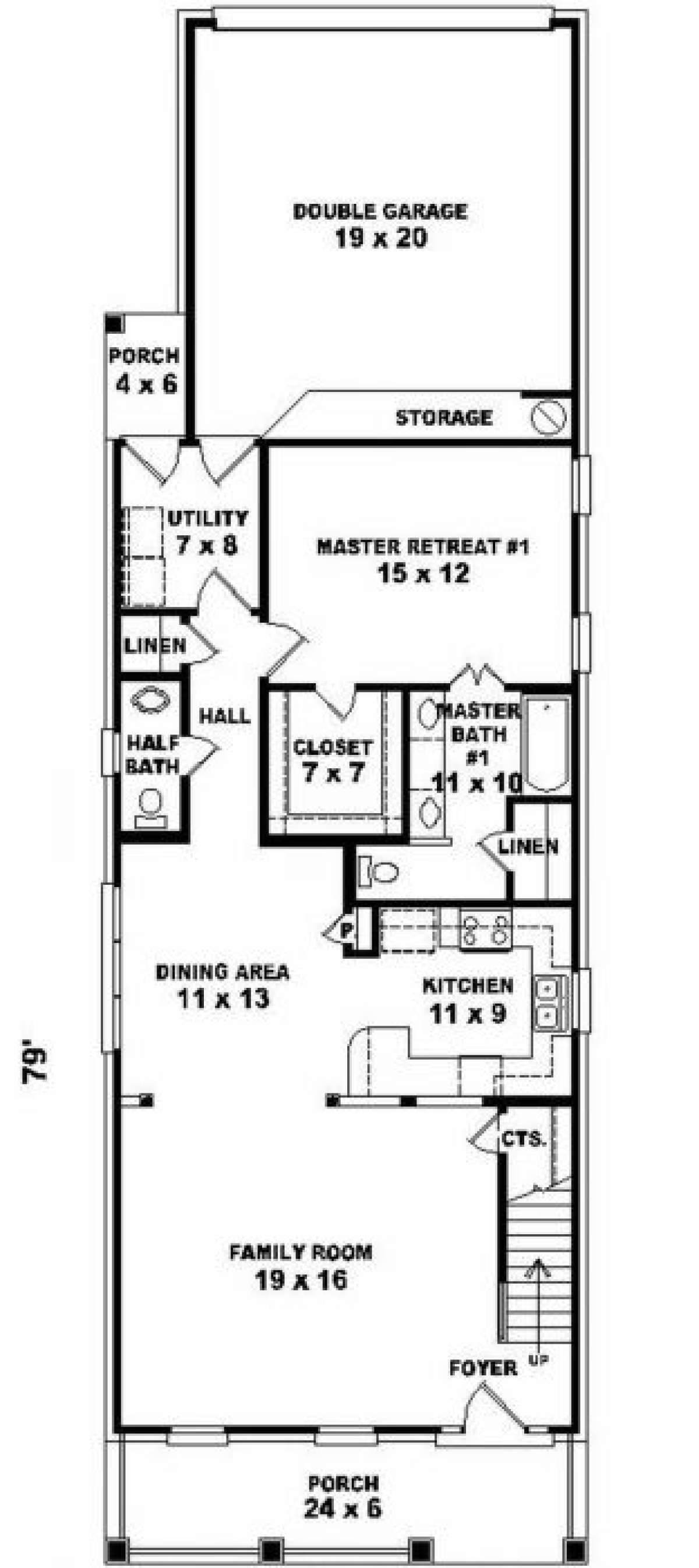 First Floor for House Plan #053-00113