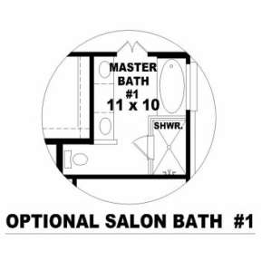 Optional Master Bath 1 for House Plan #053-00113