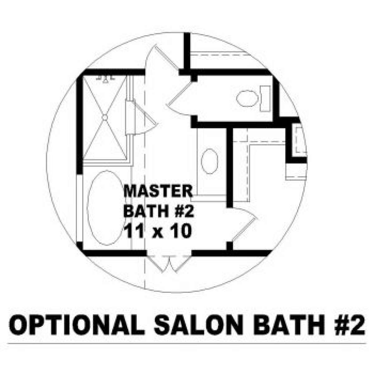 Optional Master Bath 2 for House Plan #053-00113