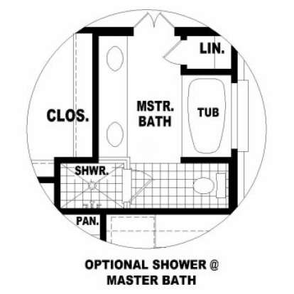 Optional Master Bath for House Plan #053-00114