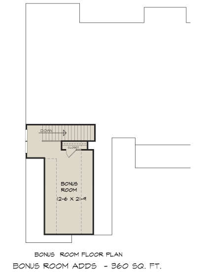 Bonus Room for House Plan #6082-00155