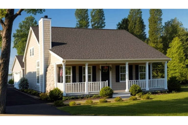House Plan House Plan #223 Angled Front Elevation