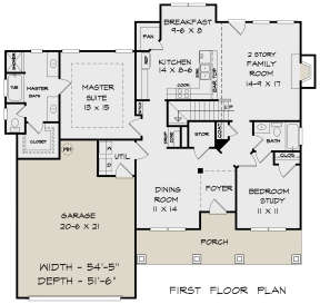 Main Floor for House Plan #6082-00157