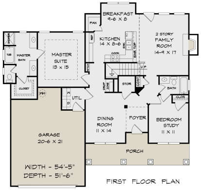 Main Floor for House Plan #6082-00157