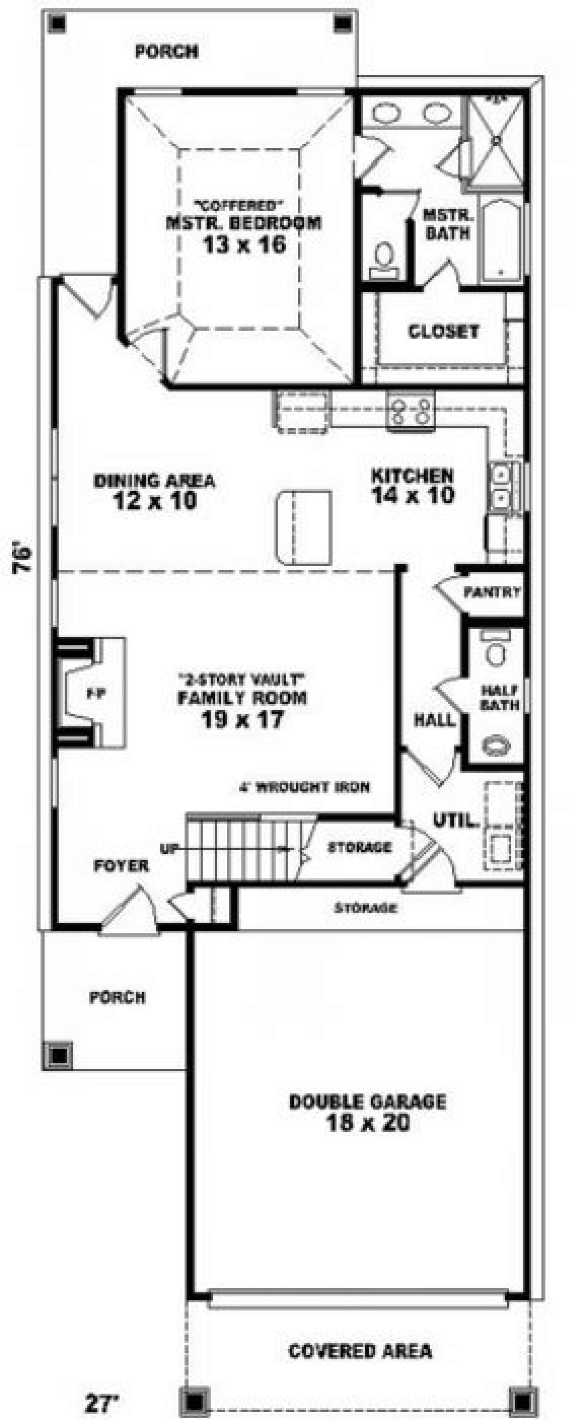 First Floor for House Plan #053-00115