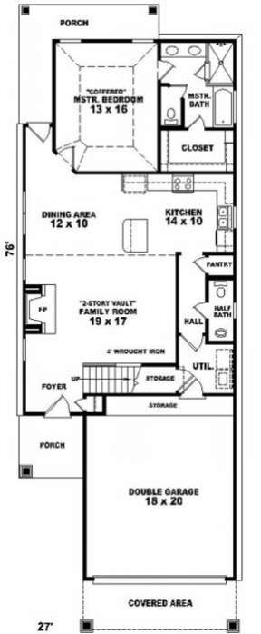 First Floor for House Plan #053-00115