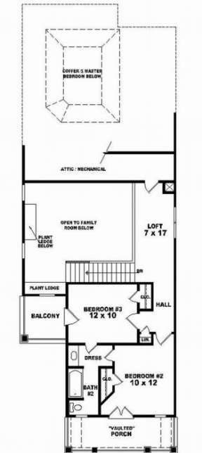 Second Floor for House Plan #053-00115