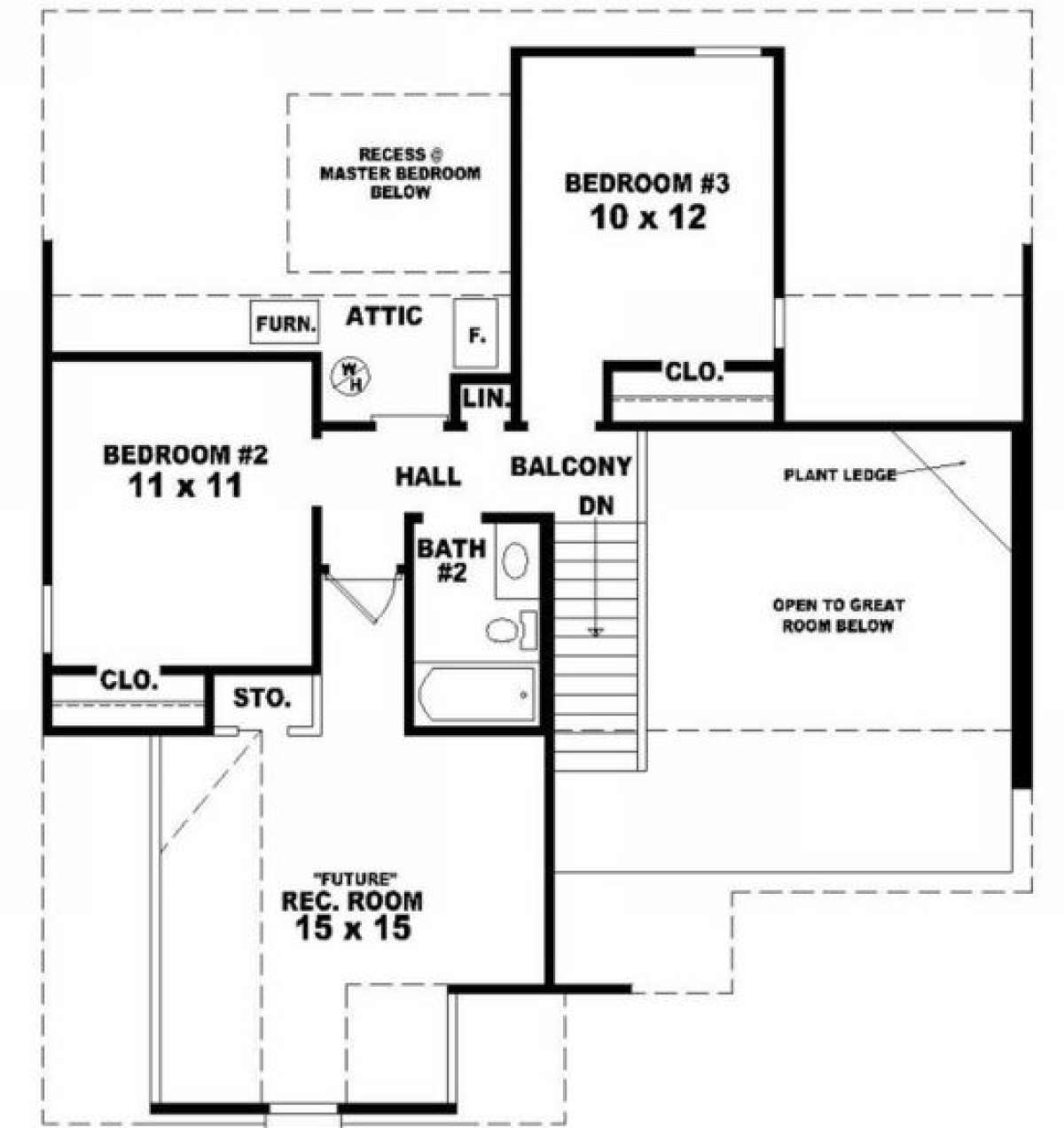 Second Floor for House Plan #053-00116