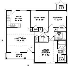 Floorplan for House Plan #053-00119