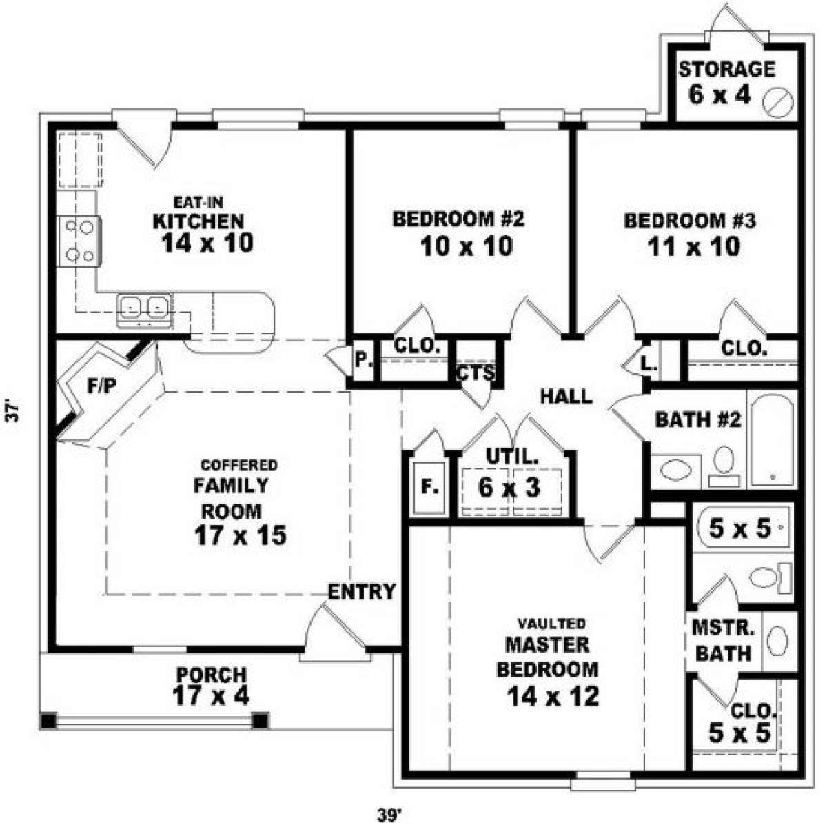 Floorplan for House Plan #053-00120