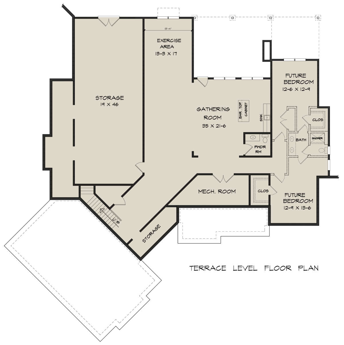 Basement for House Plan #6082-00167