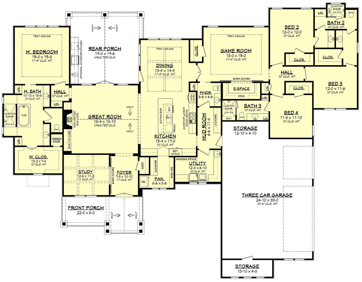 Main Floor for House Plan #041-00193