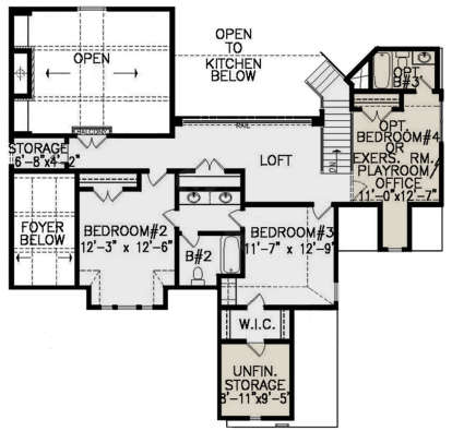 Second Floor for House Plan #699-00236