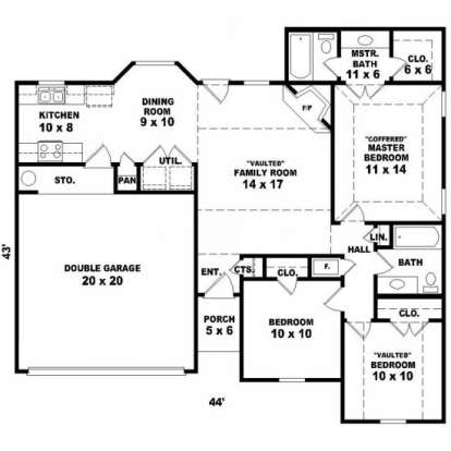 Floorplan for House Plan #053-00121