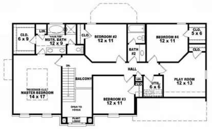 Second Floor for House Plan #053-00122