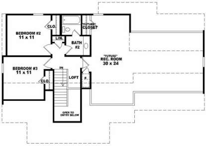 Second Floor for House Plan #053-00124