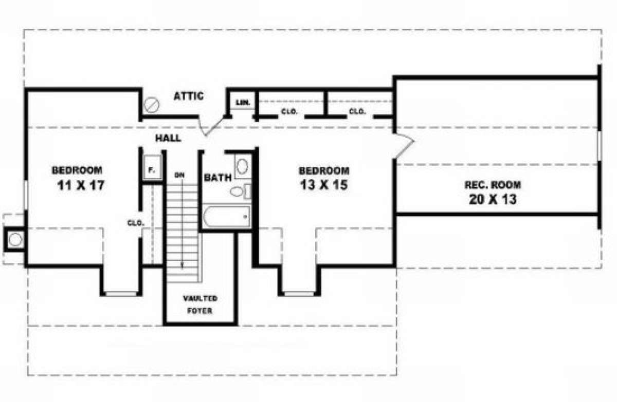 Second Floor for House Plan #053-00126