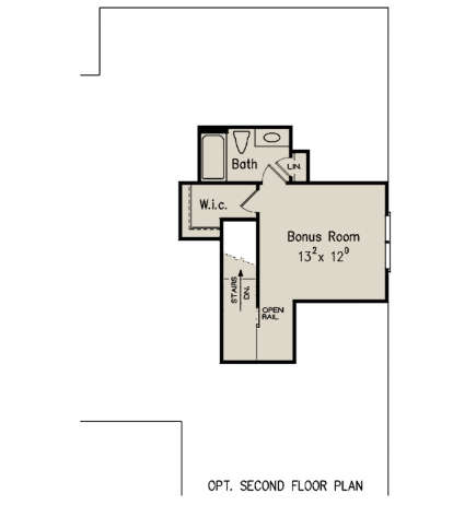 Optional Second Floor for House Plan #8594-00297