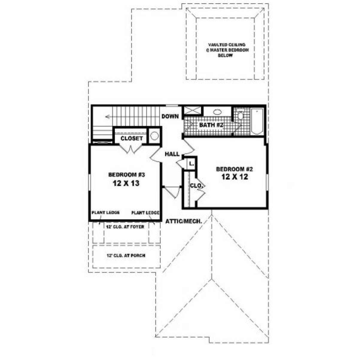 Second Floor for House Plan #053-00127