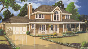 Country House Plan #033-00034 Elevation Photo