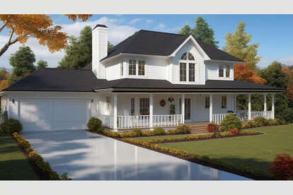 Country House Plan #033-00034 Elevation Photo