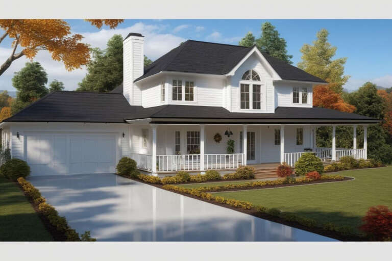 House Plan House Plan #225 Angled Front Elevation