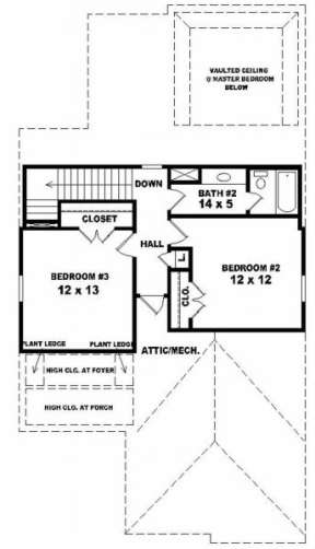 Second Floor for House Plan #053-00128