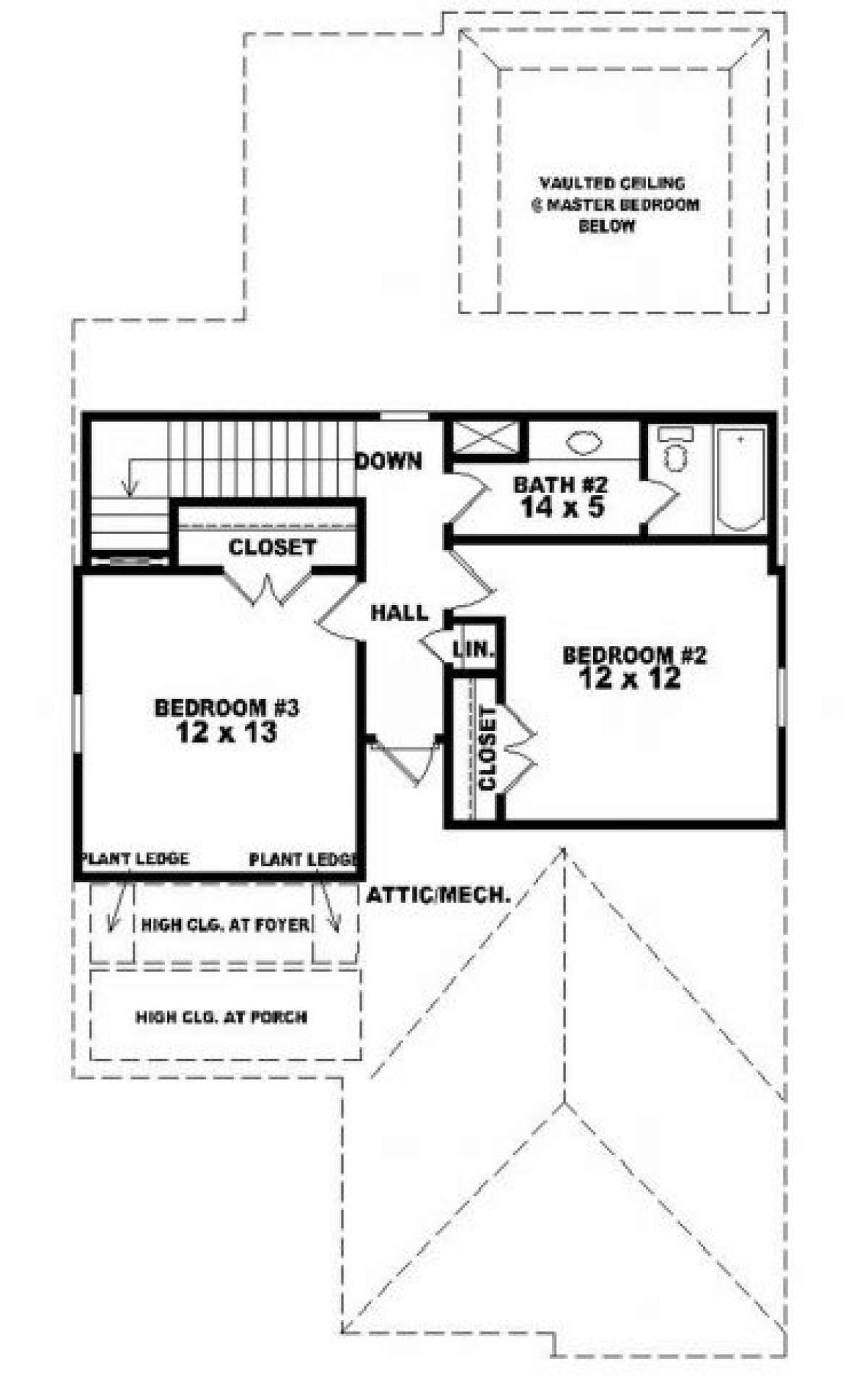 Second Floor for House Plan #053-00129