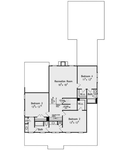 Second Floor for House Plan #8594-00300