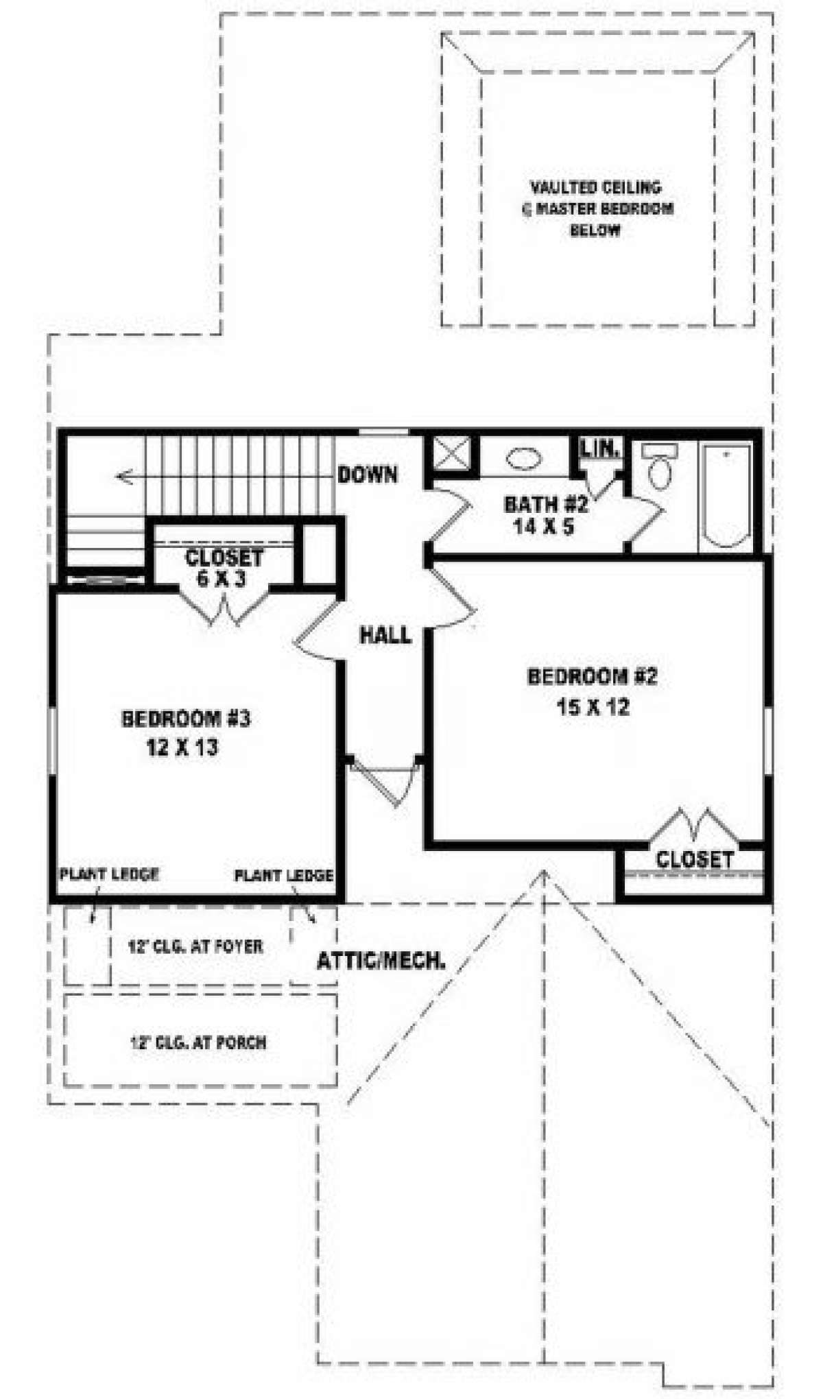 Second Floor for House Plan #053-00130