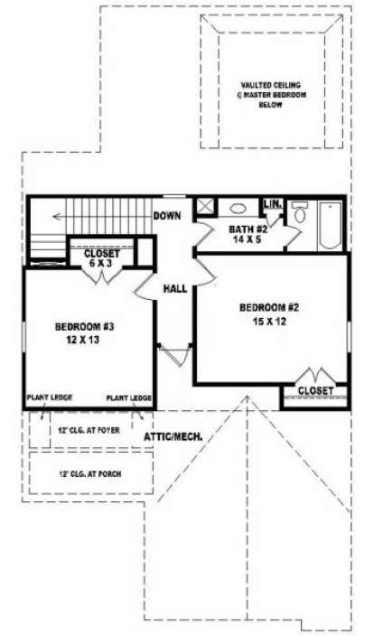 Second Floor for House Plan #053-00130